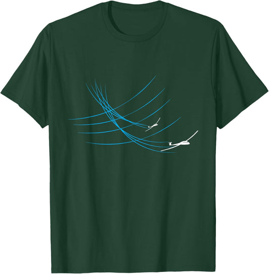 Glider Lover Sky Soar Flight Sailplane Aviator Pilot T-Shirt - T-Shirt | Forest