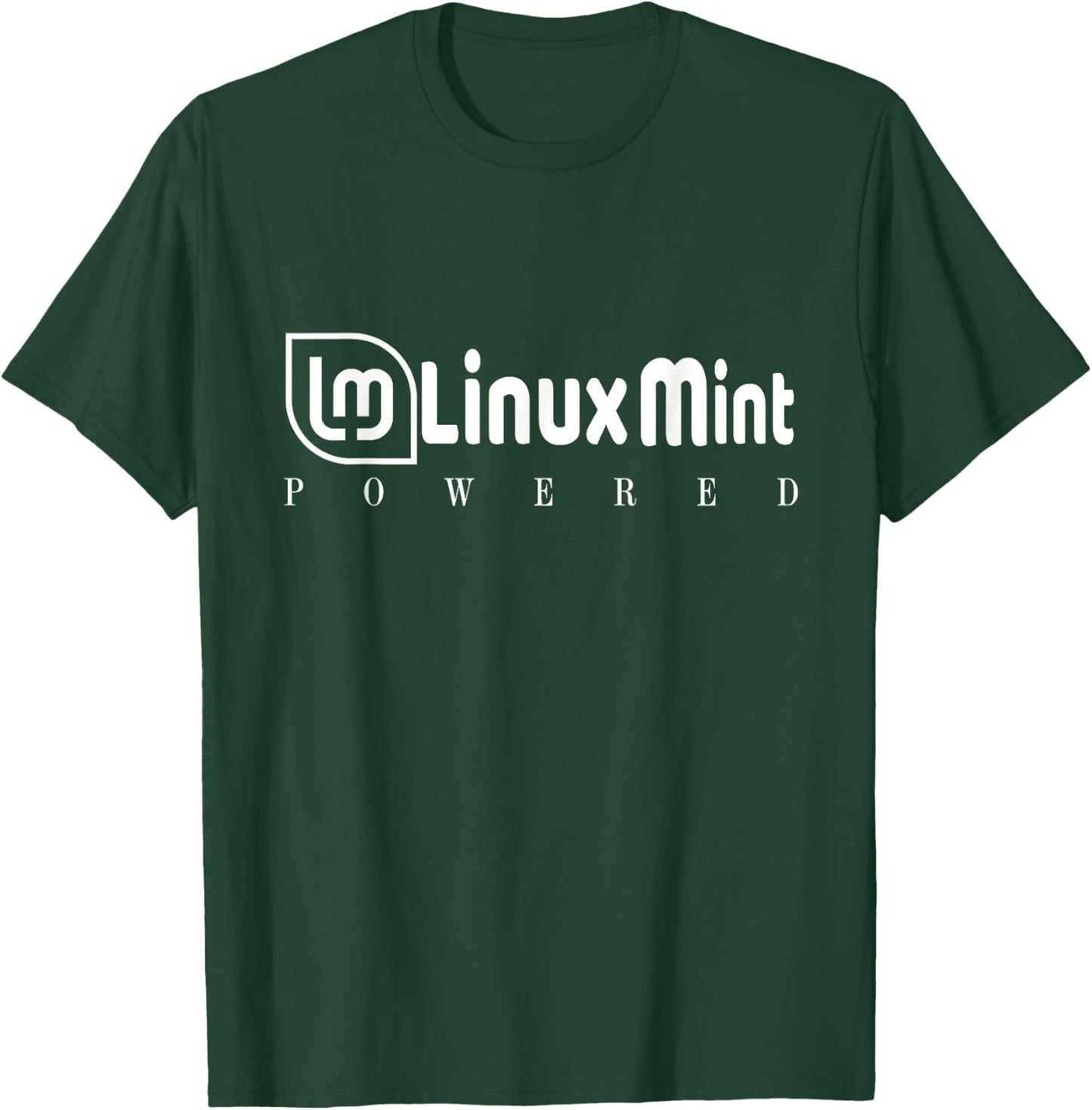 Powered by Linux Mint tagline and Logo Open Source Os T-Shirt - T-Shirt | Forest