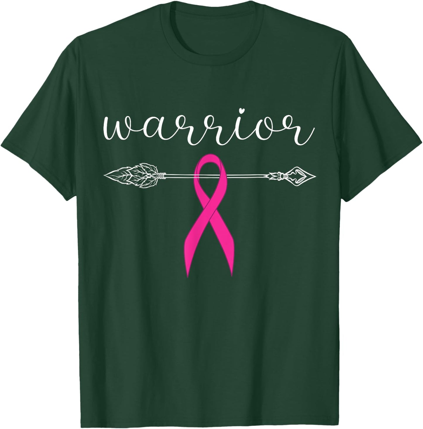 Warrior Survivor Fighter Pink Ribbon Warrior Breast Cancer T-Shirt - T-Shirt | Forest