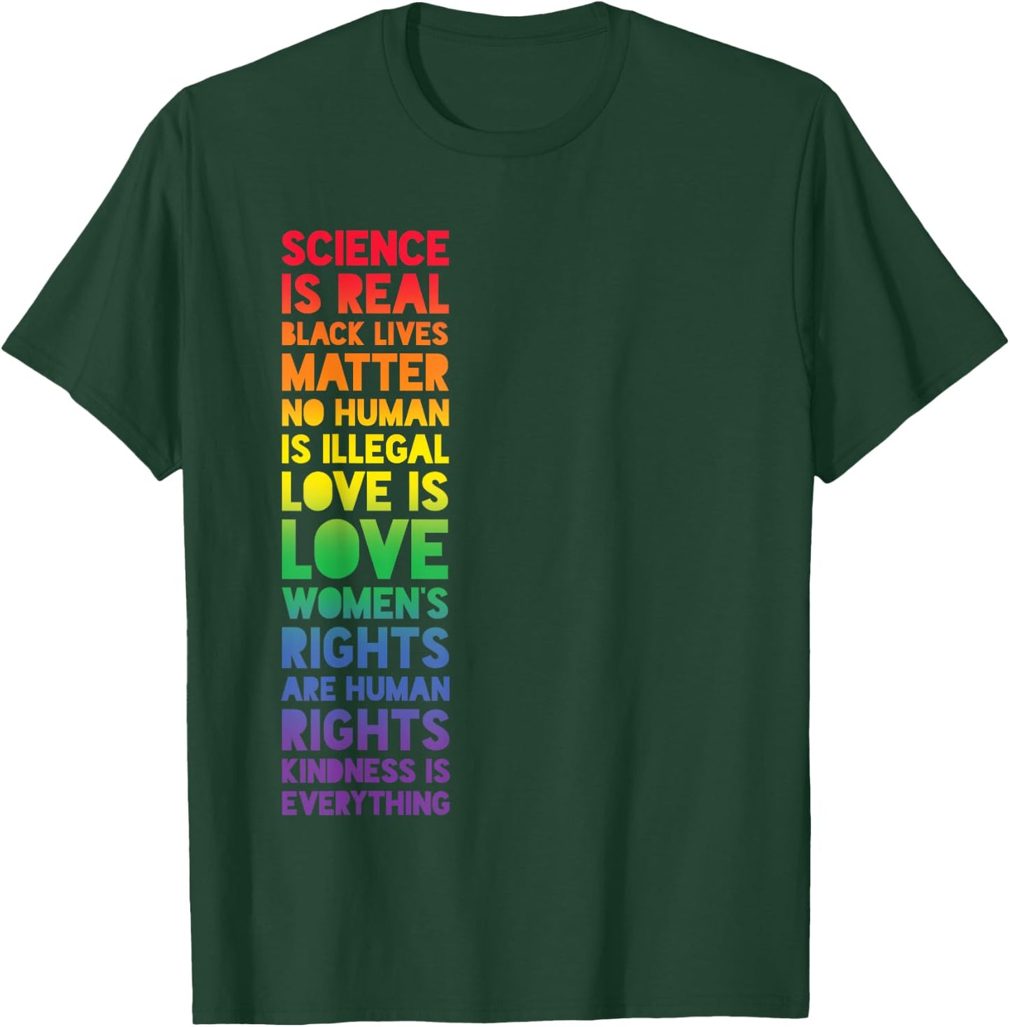 Science is Real Black Lives Matter Equality Human Rights T-Shirt - T-Shirt | Forest