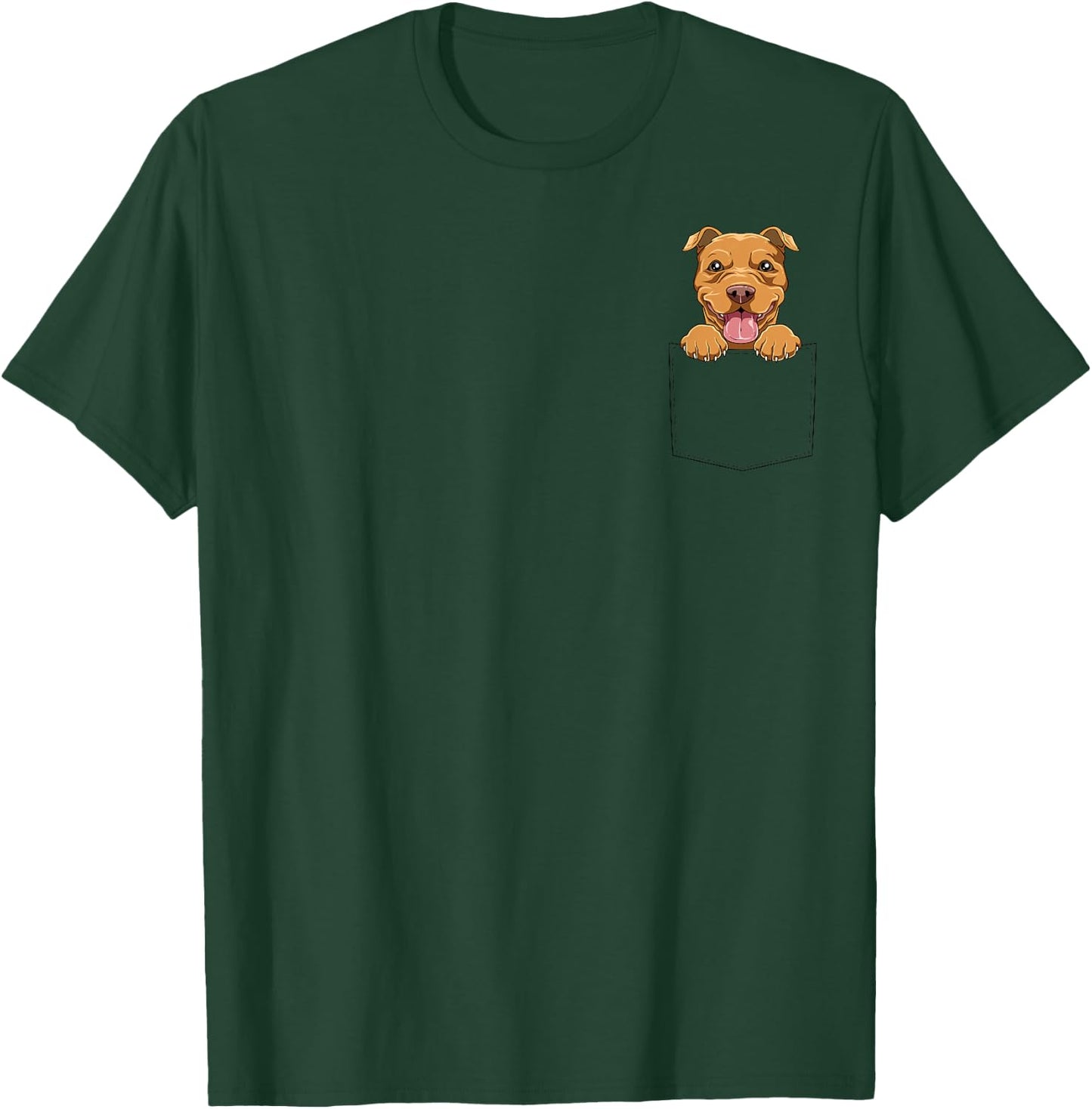 Pitbull Pocket Pitbull In Pocket Funny Pitbull Dog Peeking T-Shirt - T-Shirt | Forest