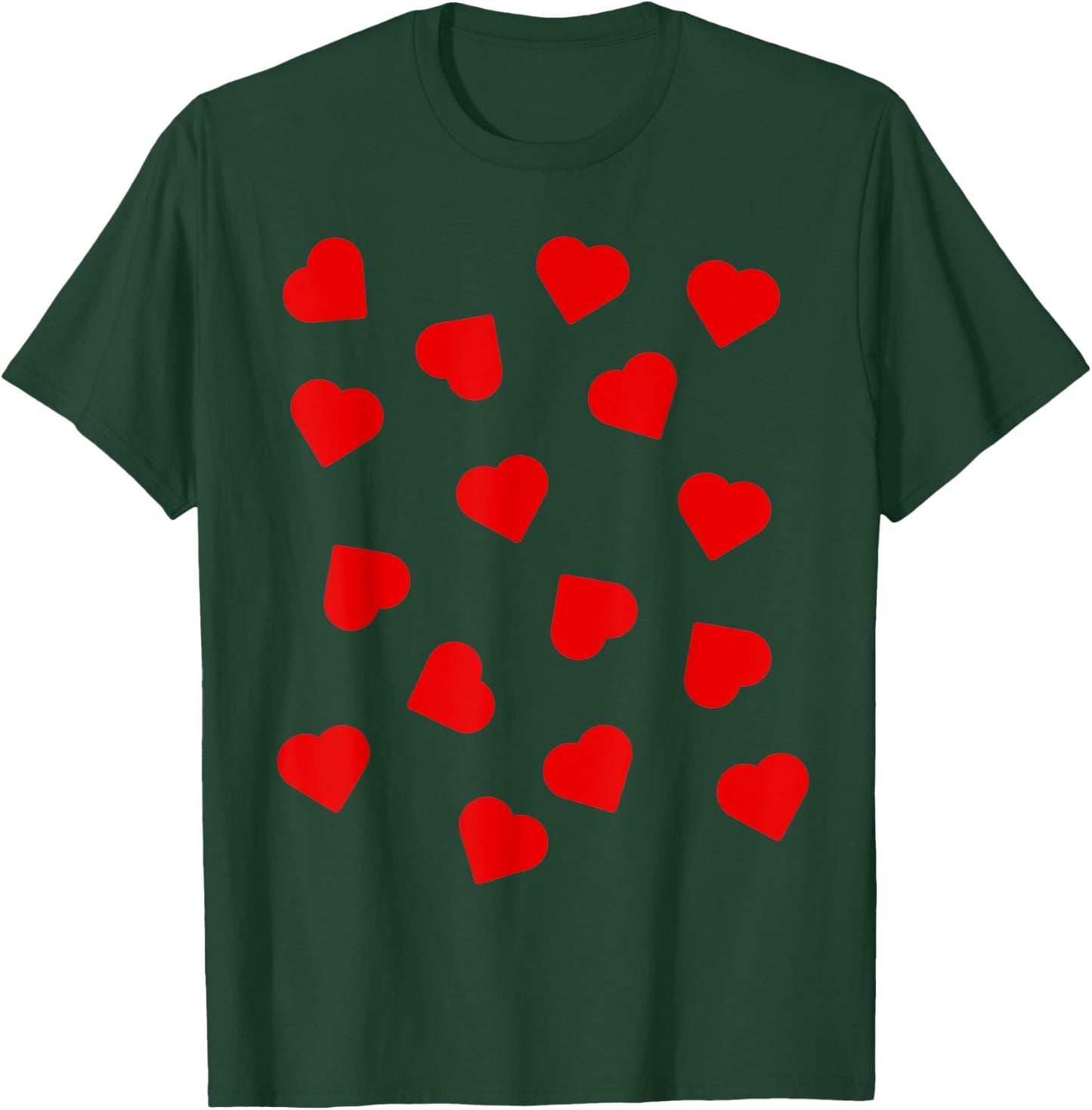 Red Love Hearts Pattern Cupid Halloween Dress Up Costume Fun T-Shirt - T-Shirt | Forest