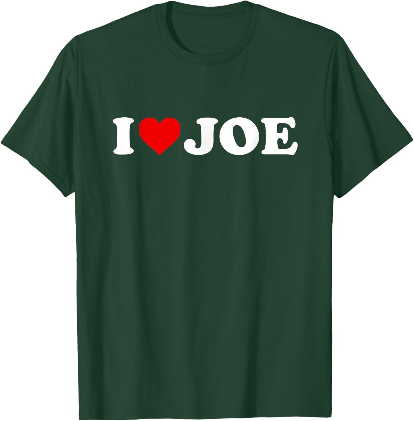 I Love Joe - Red Heart T-Shirt - T-Shirt | Forest