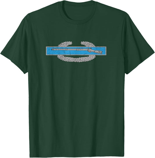 CIB Combat Infantry Badge Vintage Full Color Army T-Shirt - T-Shirt | Forest