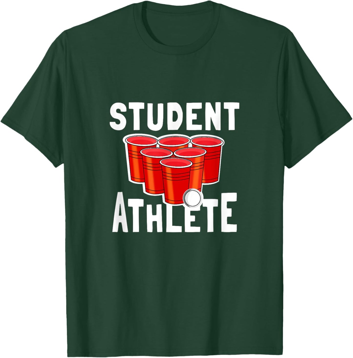 Beer Pong Student Athlete T-Shirt - T-Shirt | Forest
