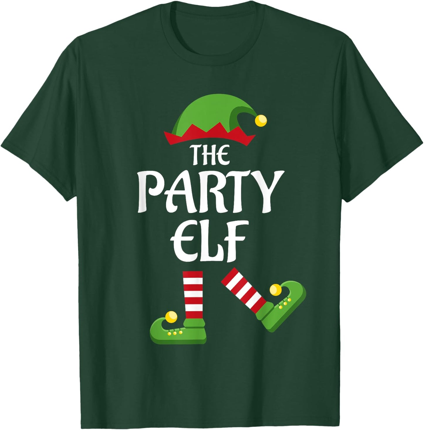 Party Elf Family Matching Group Christmas Dancing T-Shirt - T-Shirt | Forest