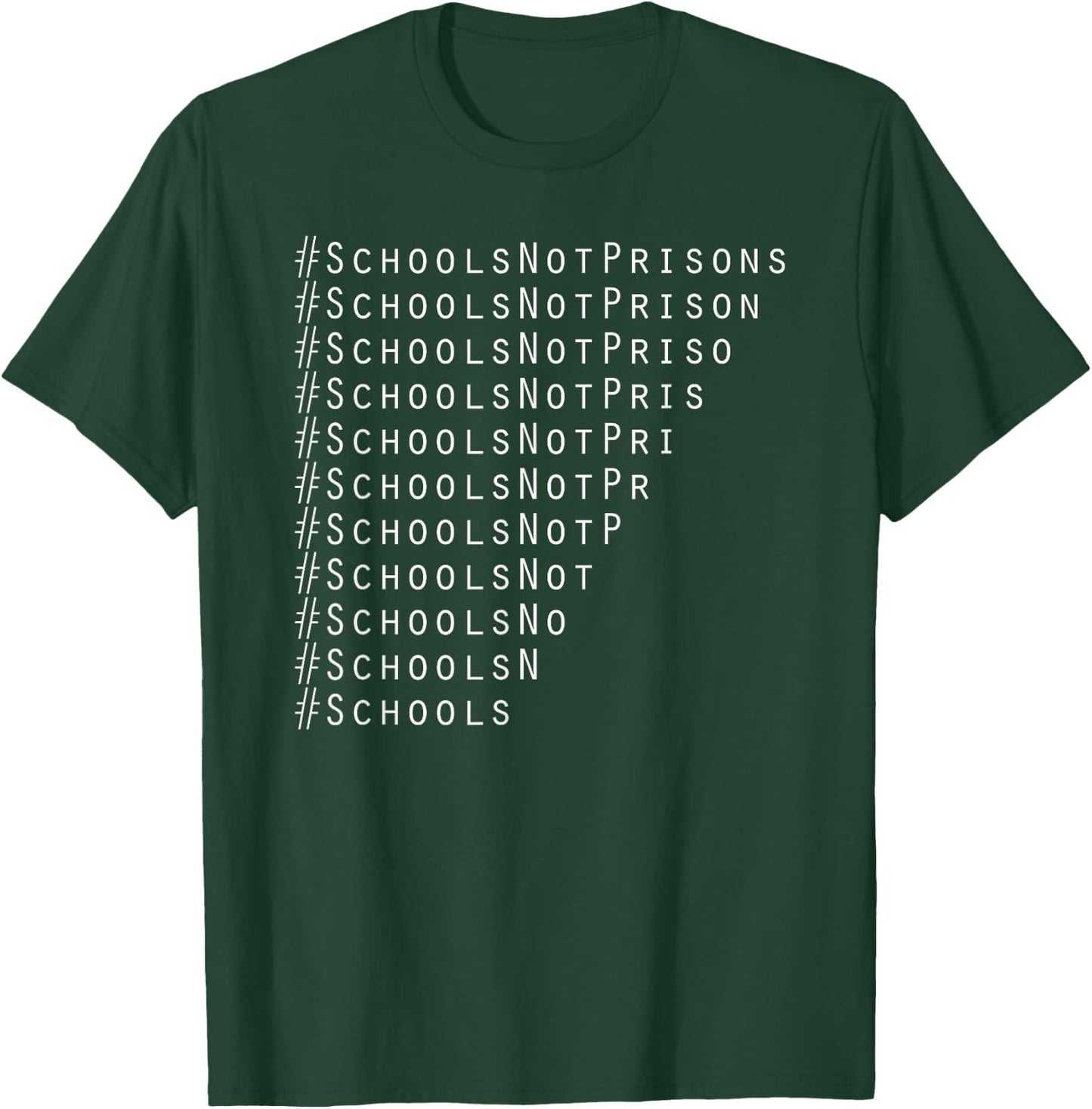 Back to school Schools Not Prisons Vintage Aesthetic T-Shirt - T-Shirt | Forest