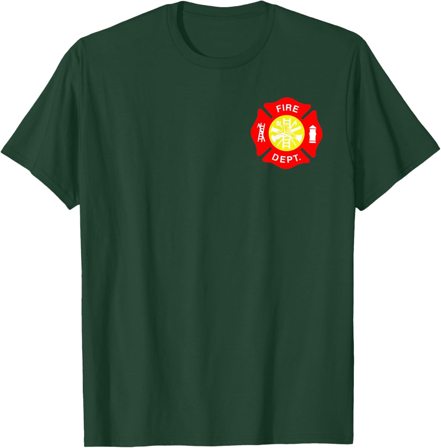Fire Department Logo Uniform Fireman Symbol Firefighter Gear T-Shirt - T-Shirt | Forest