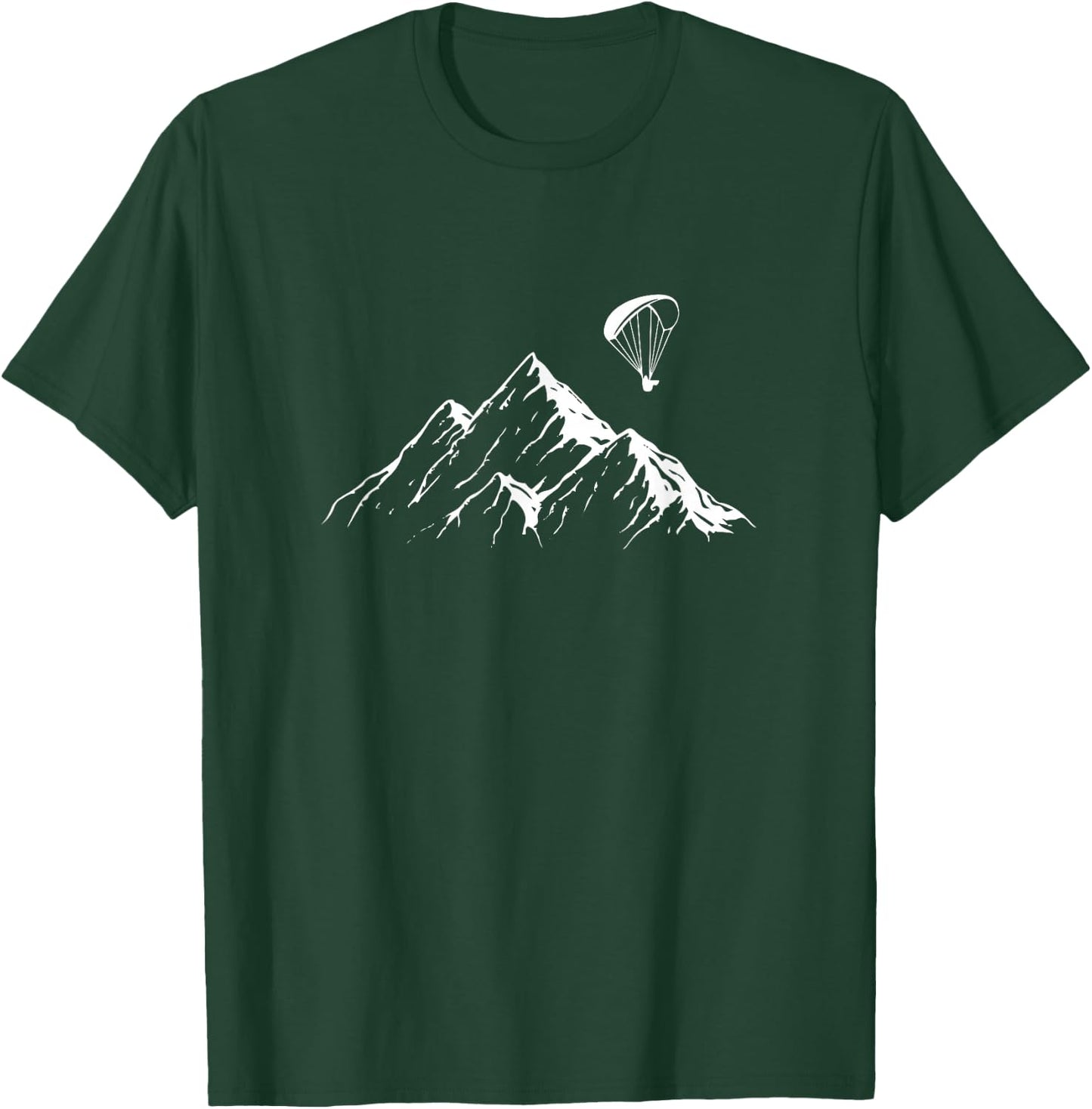 Paraglider Mountains Parachute Paragliding Lover Fun T-Shirt - T-Shirt | Forest