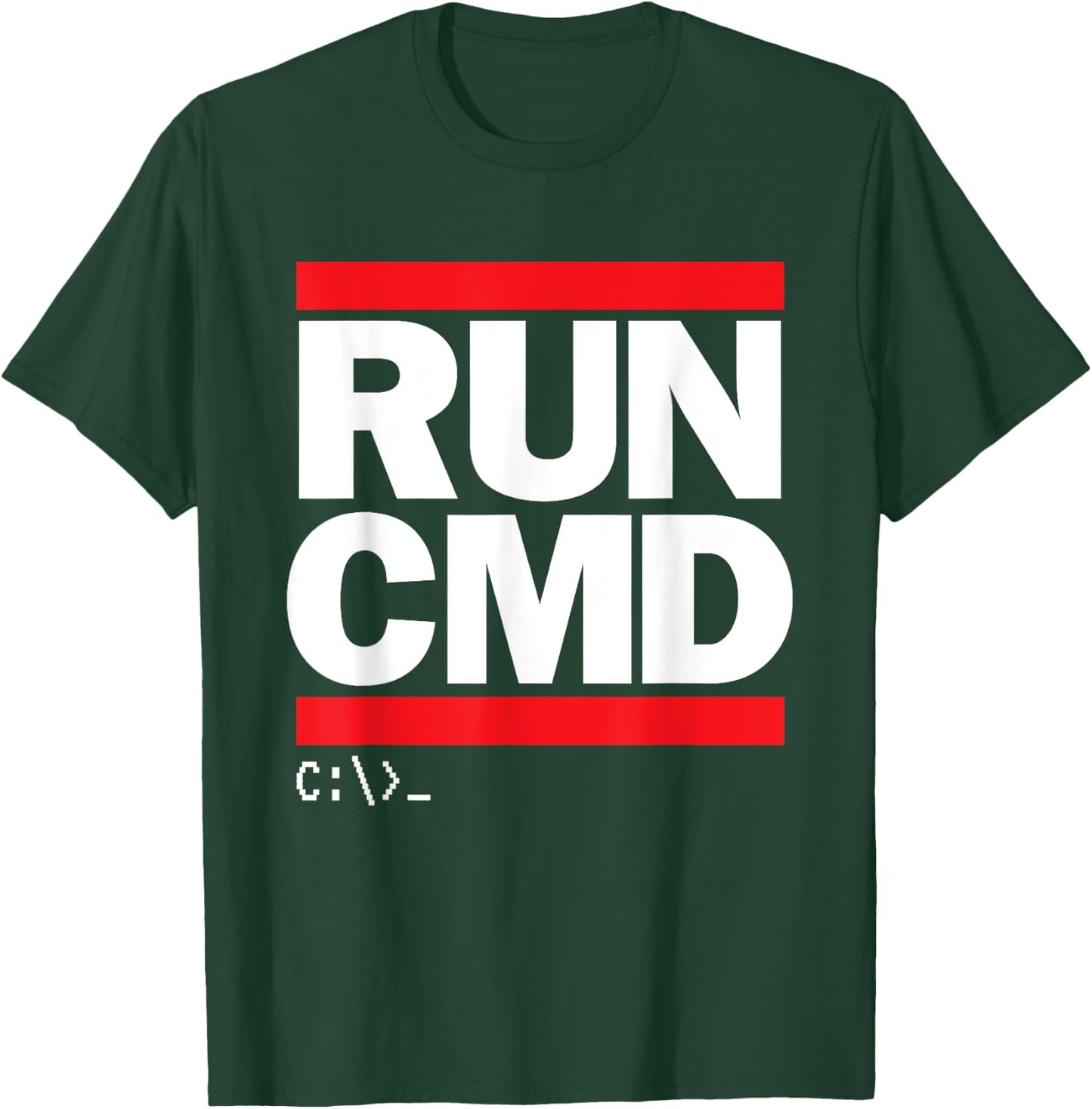 RUN CMD Funny Programmer T-Shirt - T-Shirt | Forest