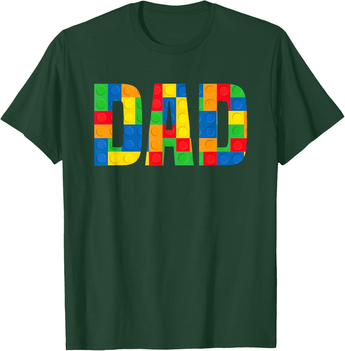 Cool Dad Brick Master Builder Funny Building Blocks Dad T-Shirt - T-Shirt | Forest