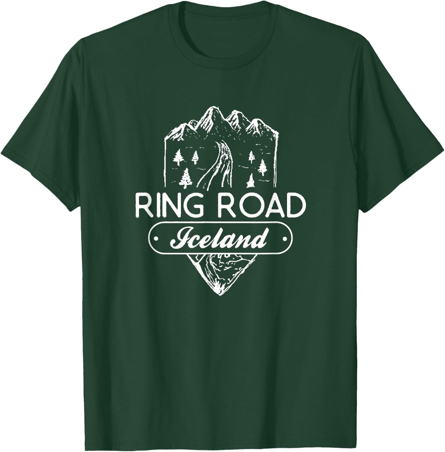 Vintage Ring Road Iceland Shirt T-Shirt - T-Shirt | Forest