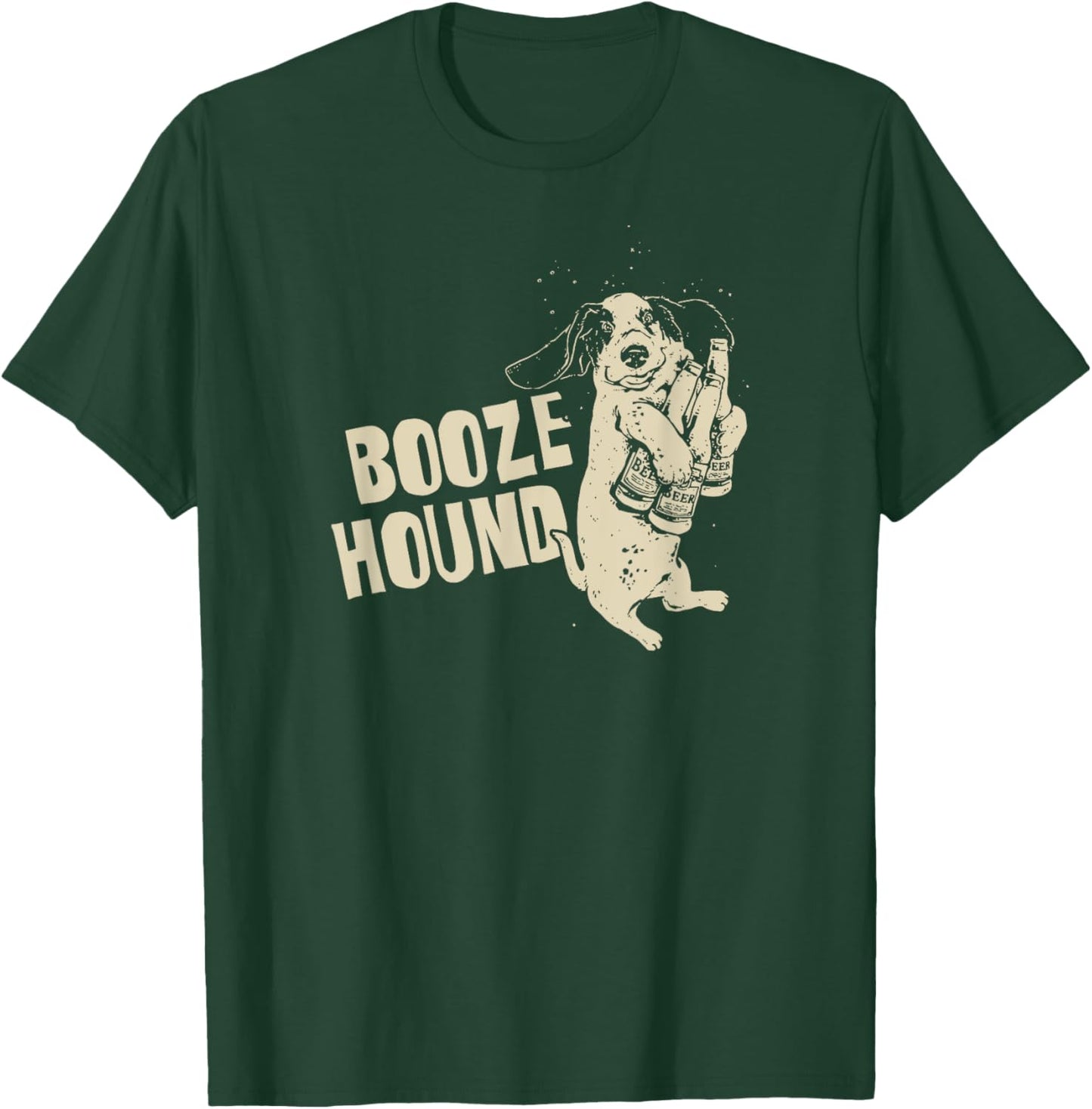 Booze Hound Beer Lover Present Drunk Basset Hound Dog Lover Women T-Shirt - T-Shirt | Forest