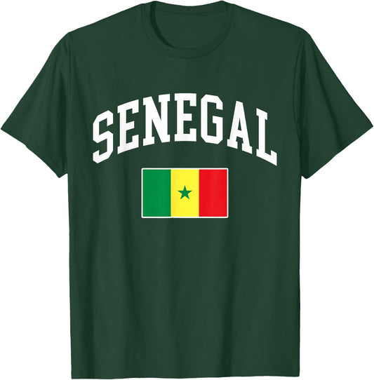 Senegal Senegalese Flag Retro Vintage Classic Graphic T-Shirt - T-Shirt | Forest
