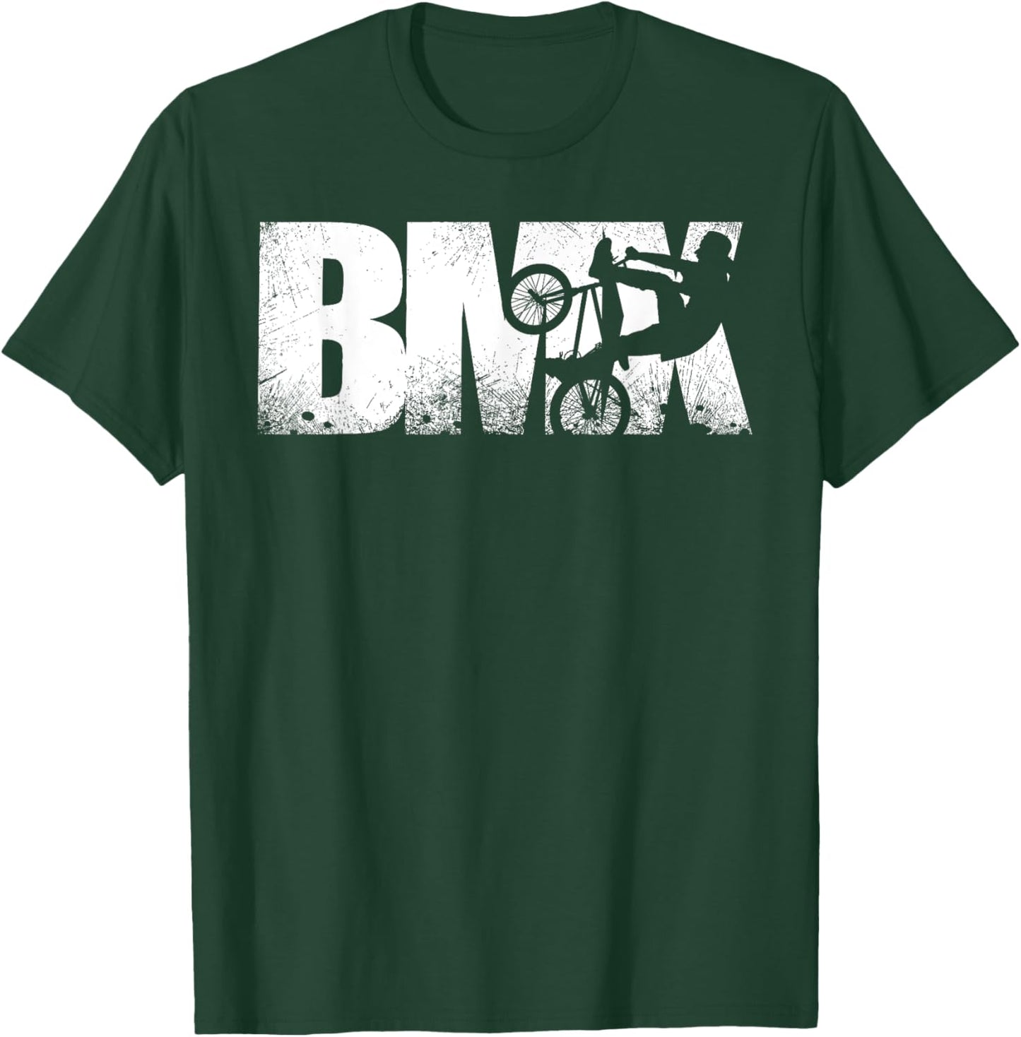 Cool Distressed BMX Funny Bike Rider Gift Women Kids T-Shirt - T-Shirt | Forest