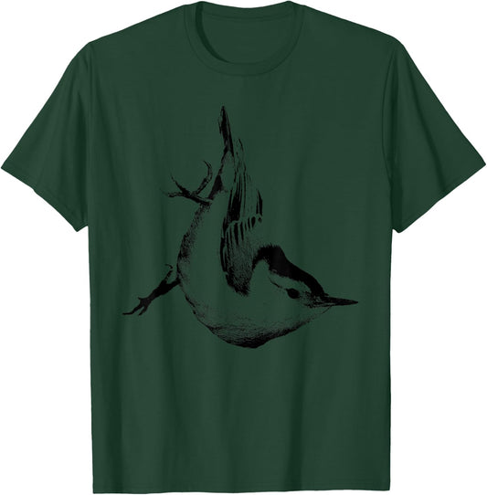 White-breasted Nuthatch Graphic T-Shirt - T-Shirt | Forest
