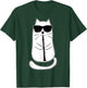 Funny Clarinet Cat With Sunglasses Musician Retro Vintage Men Women T-Shirt - T-Shirt | Forest