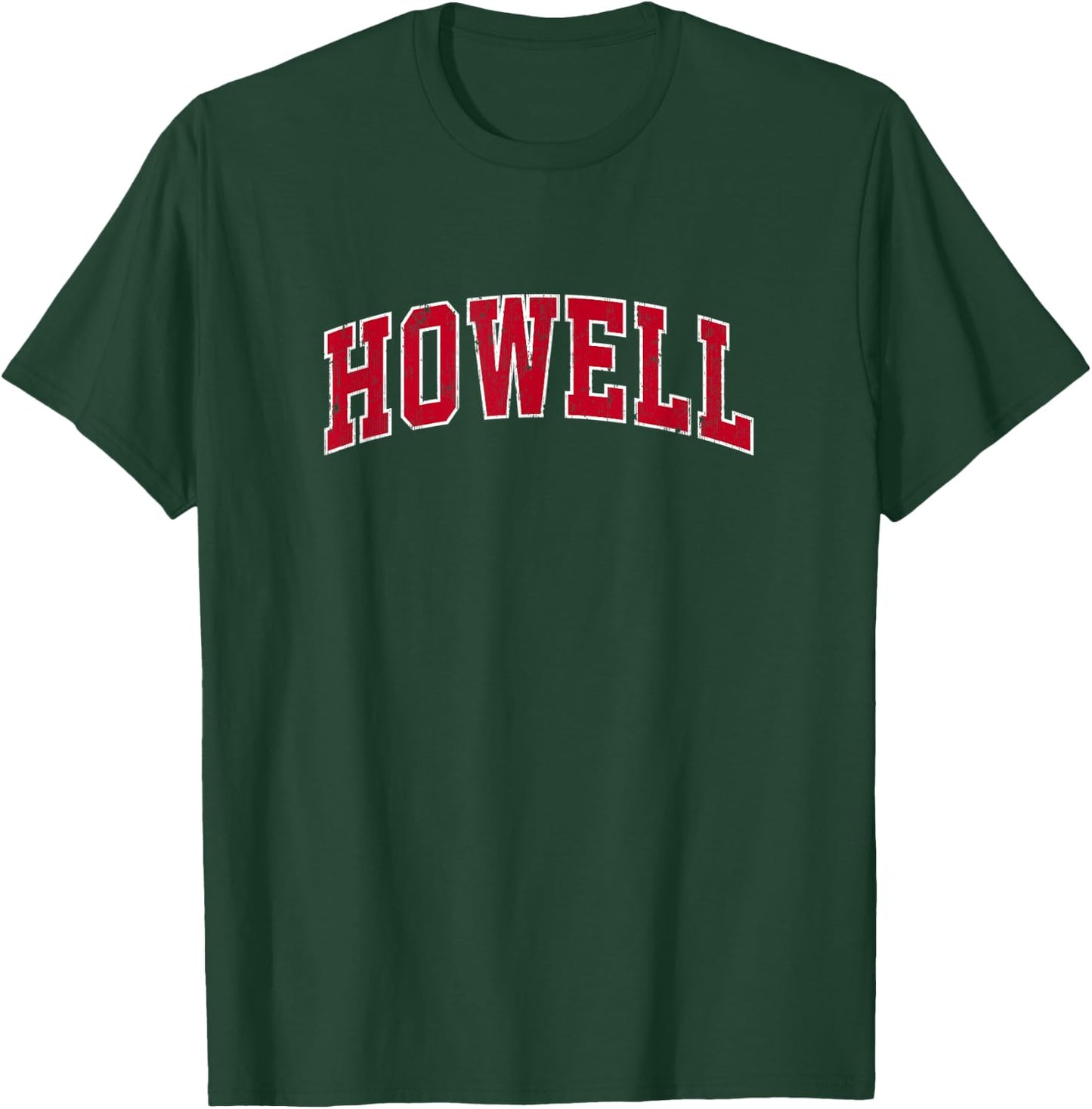 Howell New Jersey NJ Vintage Sports Design Red Design T-Shirt - T-Shirt | Forest