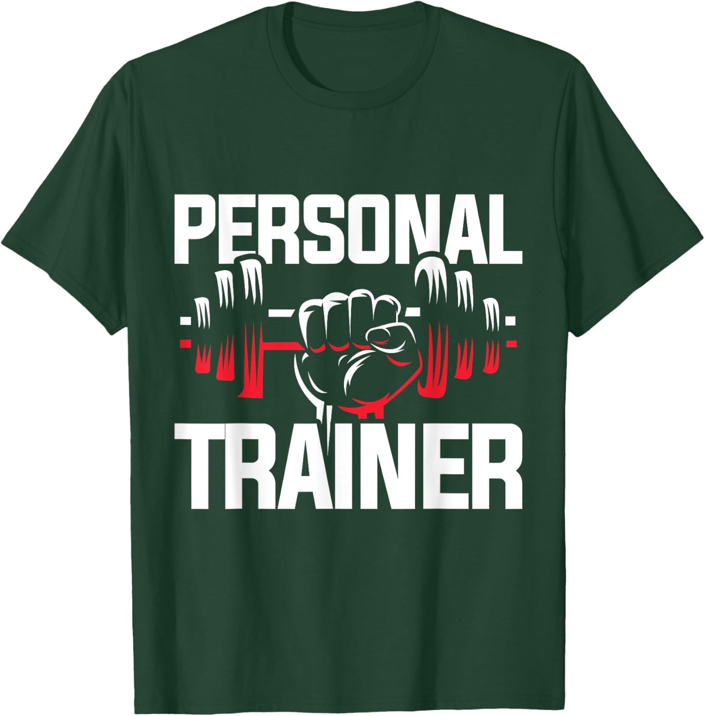 Workout Gift Dumbbell Personal Trainer T-Shirt - T-Shirt | Forest
