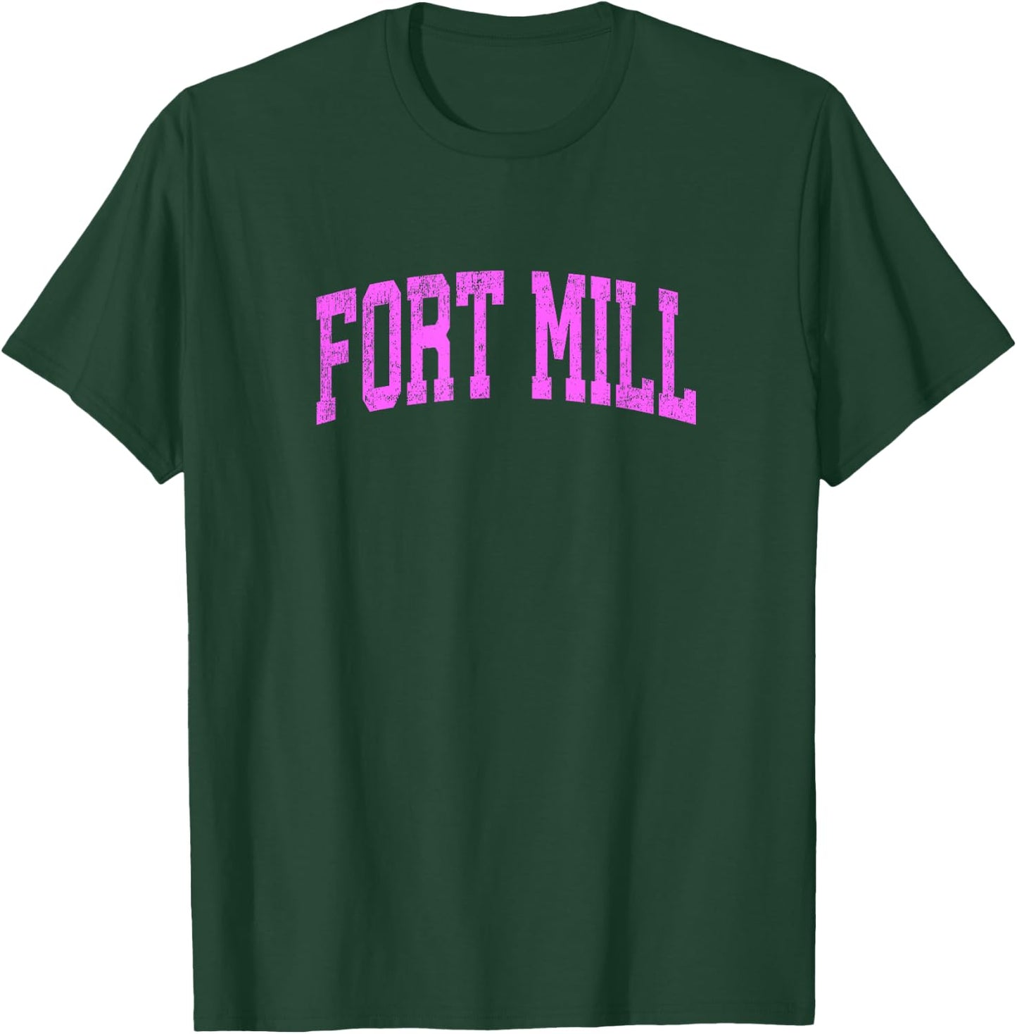 Fort Mill South Carolina SC Vintage Athletic Sports Pink Des T-Shirt - T-Shirt | Forest