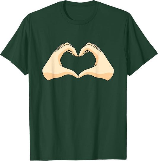 Hands Heart Hand Heart T-Shirt - T-Shirt | Forest