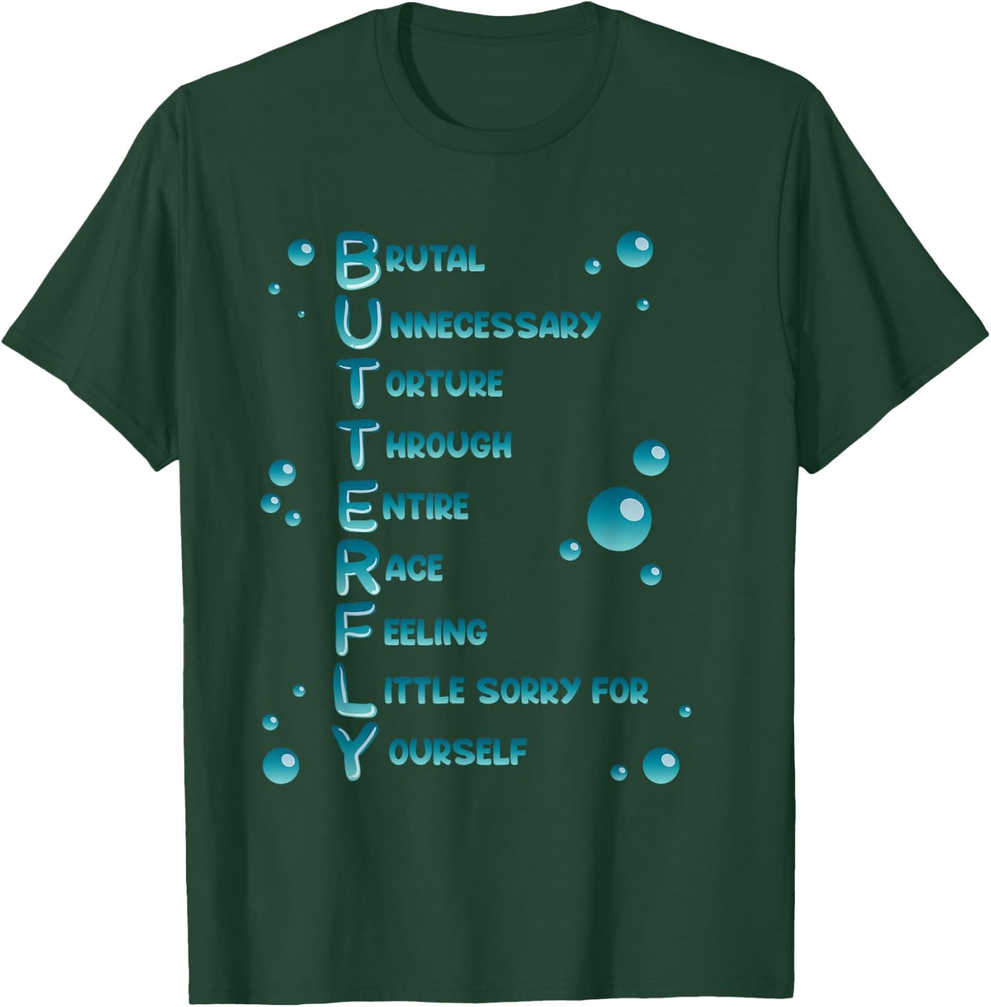 Swimming Pool Butterfly Social Media Meme Fan Gift T-Shirt - T-Shirt | Forest