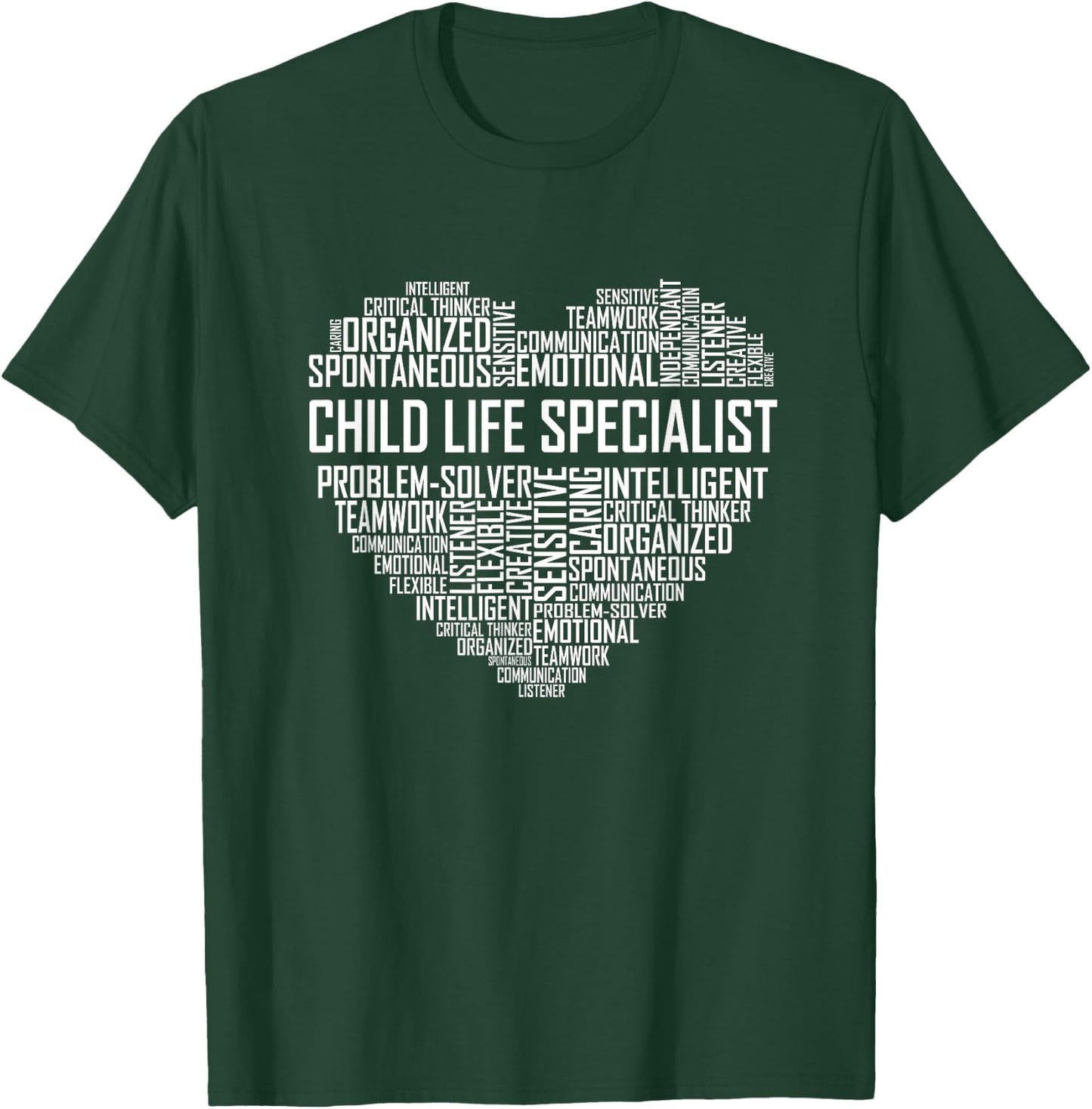 Child Life Specialist Heart CLS Student Child Life Month T-Shirt - T-Shirt | Forest