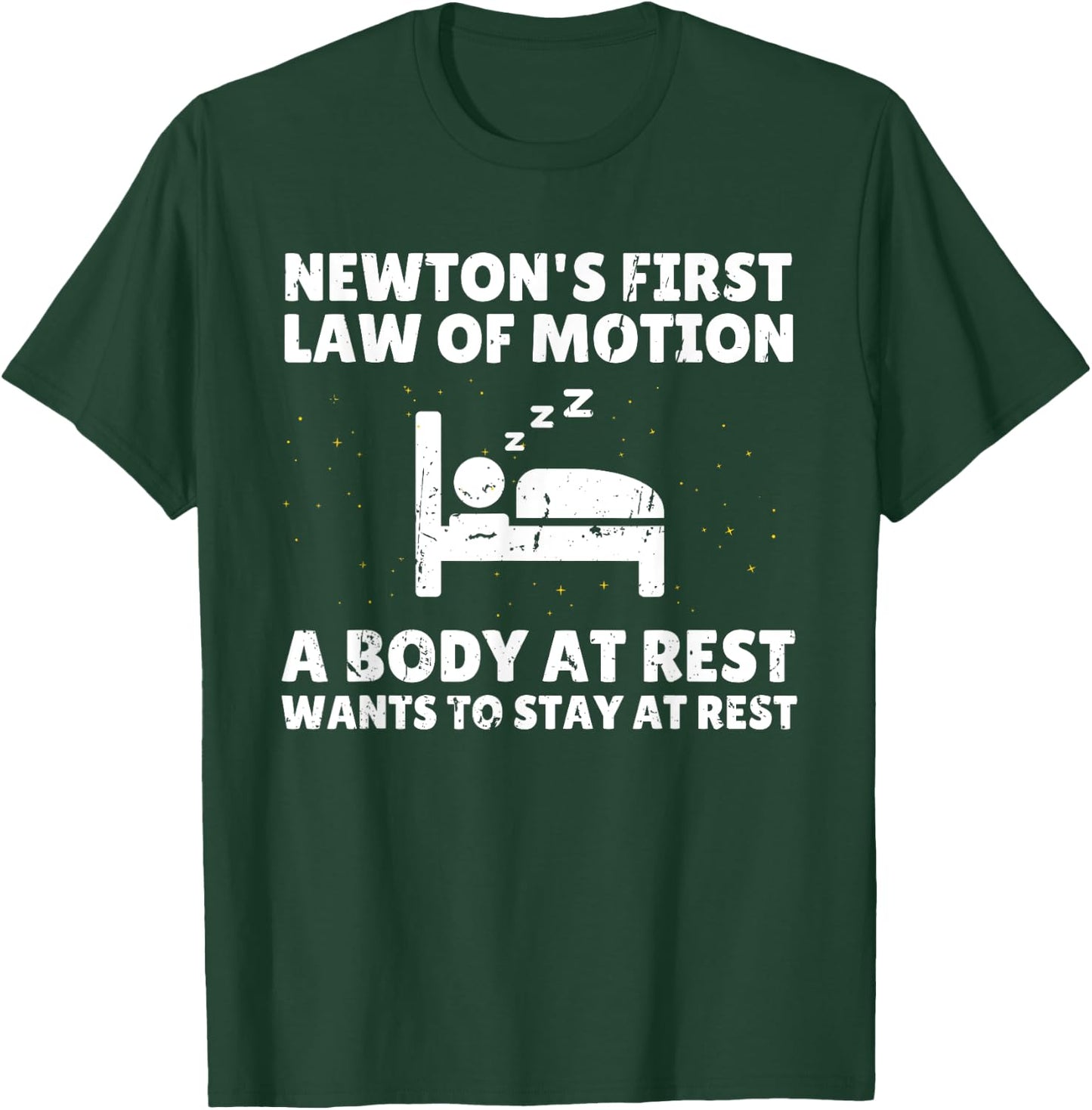 Newton's Law Art Women Nerdy Scientist Novelty T-Shirt - T-Shirt | Forest