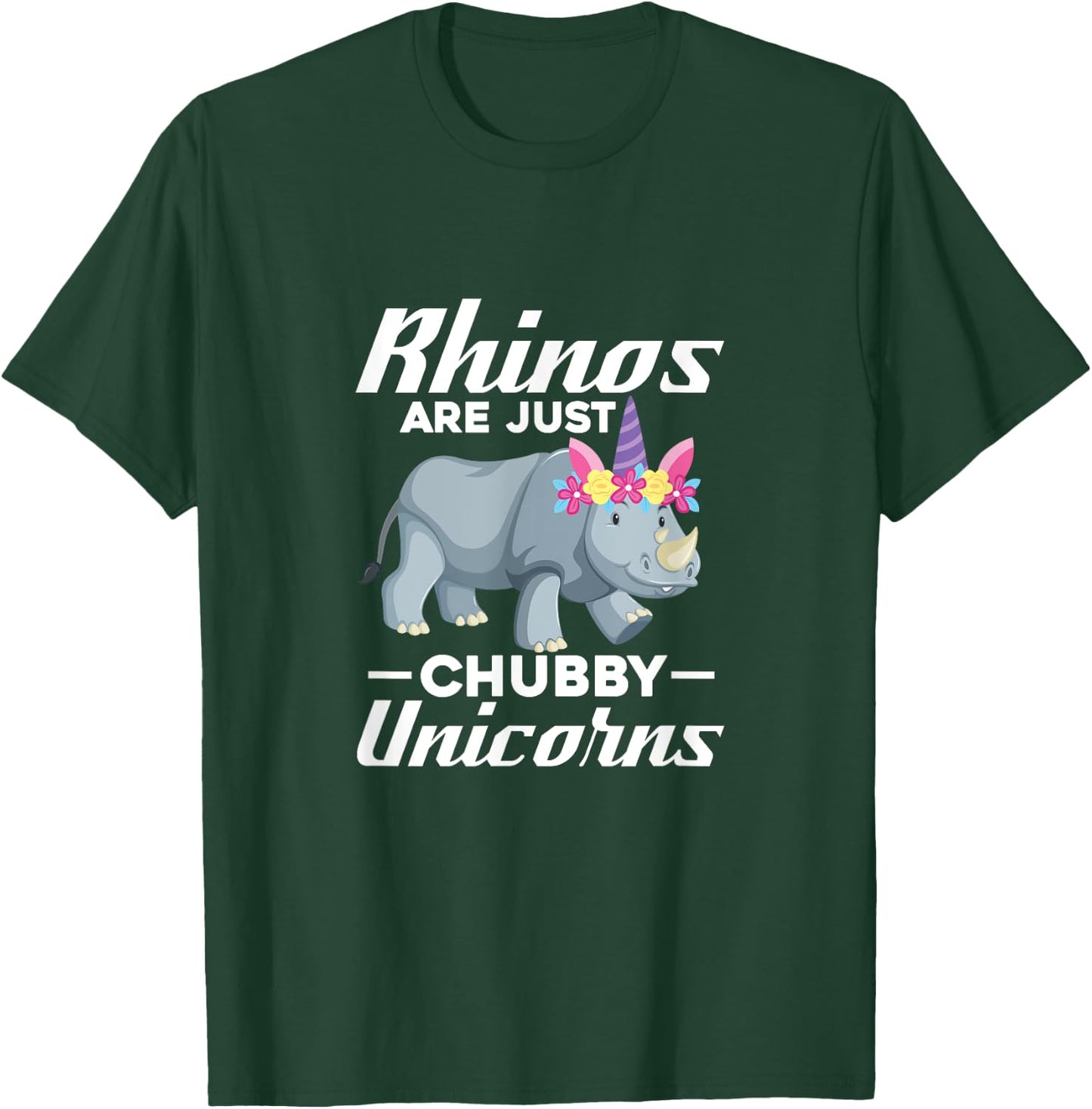 Rhinos Are Just Chubby Unicorns Rhinoceros Rhino Unicorn T-Shirt - T-Shirt | Forest