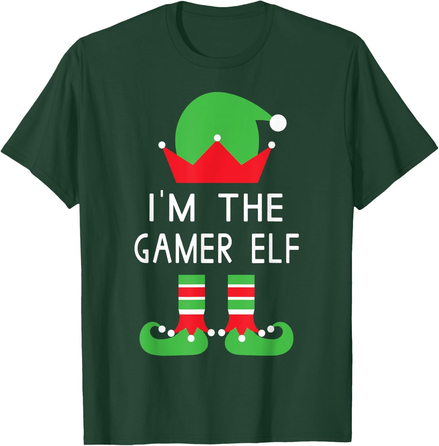 I'm The Gamer Elf Funny Christmas T Shirt T-Shirt - T-Shirt | Forest