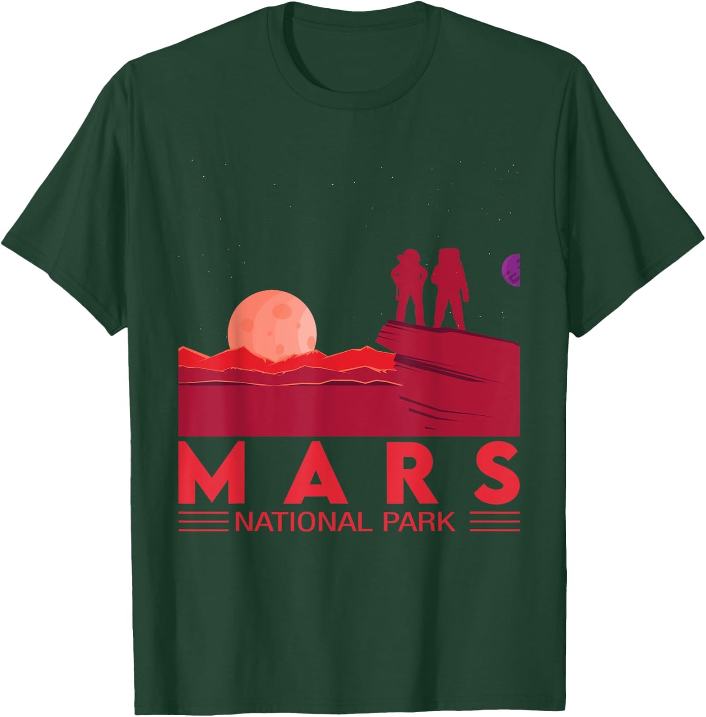 Red Planet | Space National Park - Funny Mars T-Shirt - T-Shirt | Forest