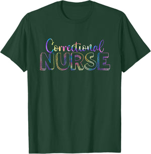 Cute Tie Dye Correctional Nurse Forensic Nursing T-Shirt - T-Shirt | Forest