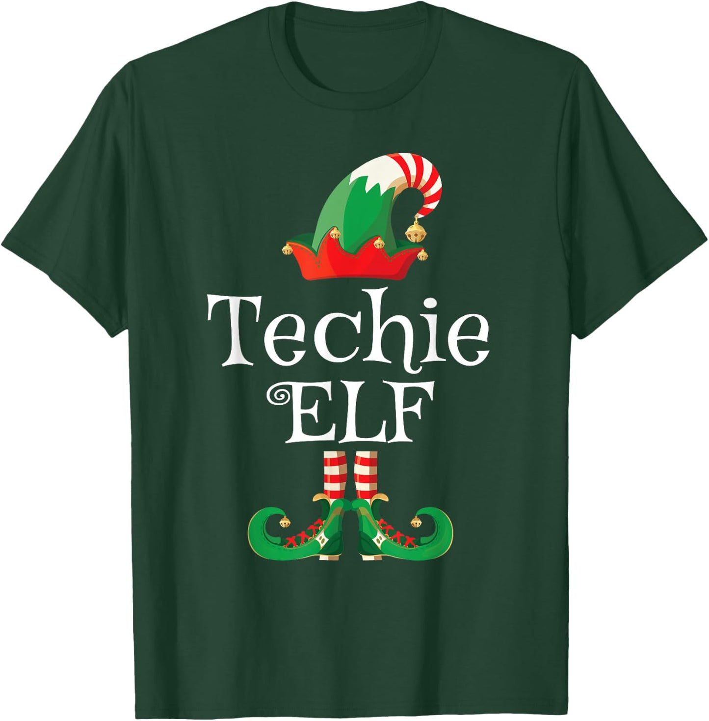 Techie Tech Elf Shirt Funny Costume Matching Christmas T-Shirt - T-Shirt | Forest