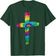 Tie Dye Cross God Jesus Faith Hippie Christian Men Women T-Shirt - T-Shirt | Forest