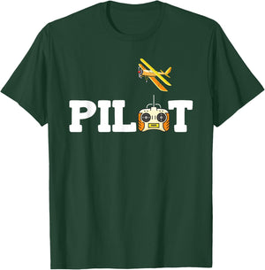 RC Pilot Model Aeroplane Remote Controlled Aeroplane RC Tarpaulin T-Shirt - T-Shirt | Forest