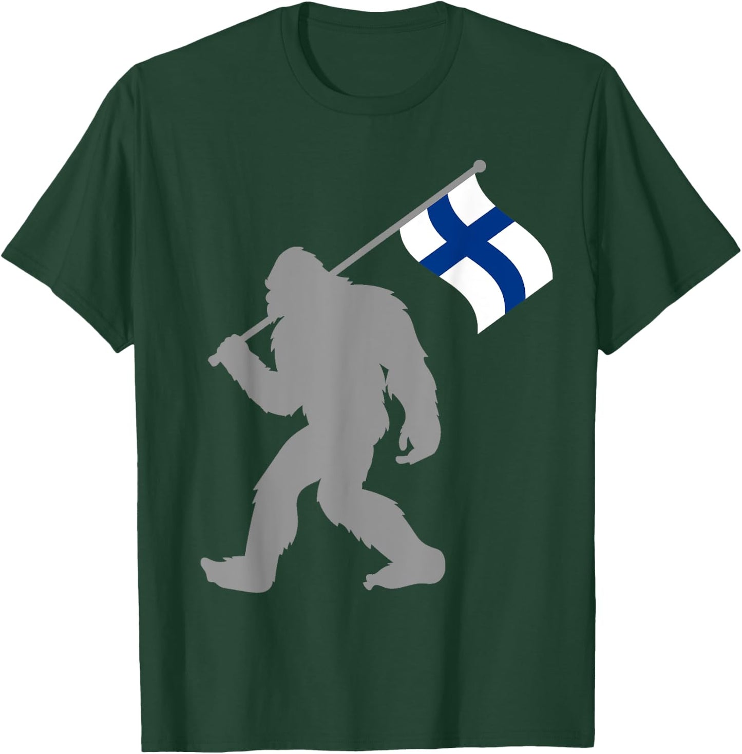 Suomi or Finnish Flag on Finland Flag T-Shirt - T-Shirt | Forest