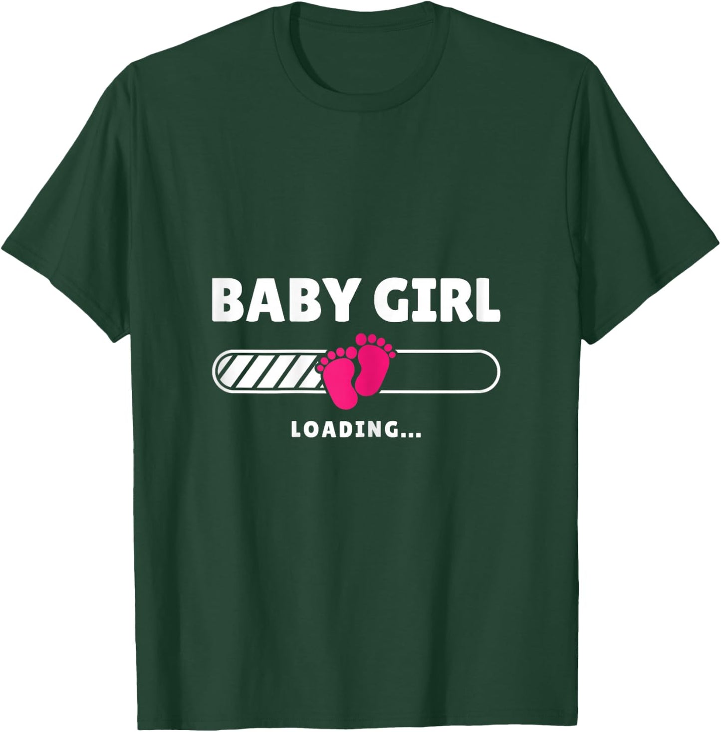 Mom Baby Girl Loading Mother To Be Pregnancy Pregnant Woman T-Shirt - T-Shirt | Forest