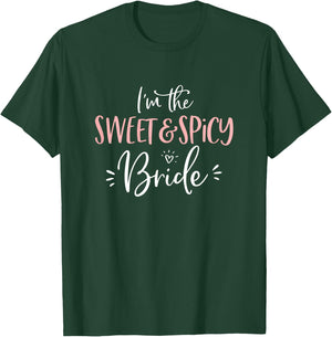 The Sweet & Spicy Bride Matching Bachelorette Party Bridal T-Shirt - T-Shirt | Forest