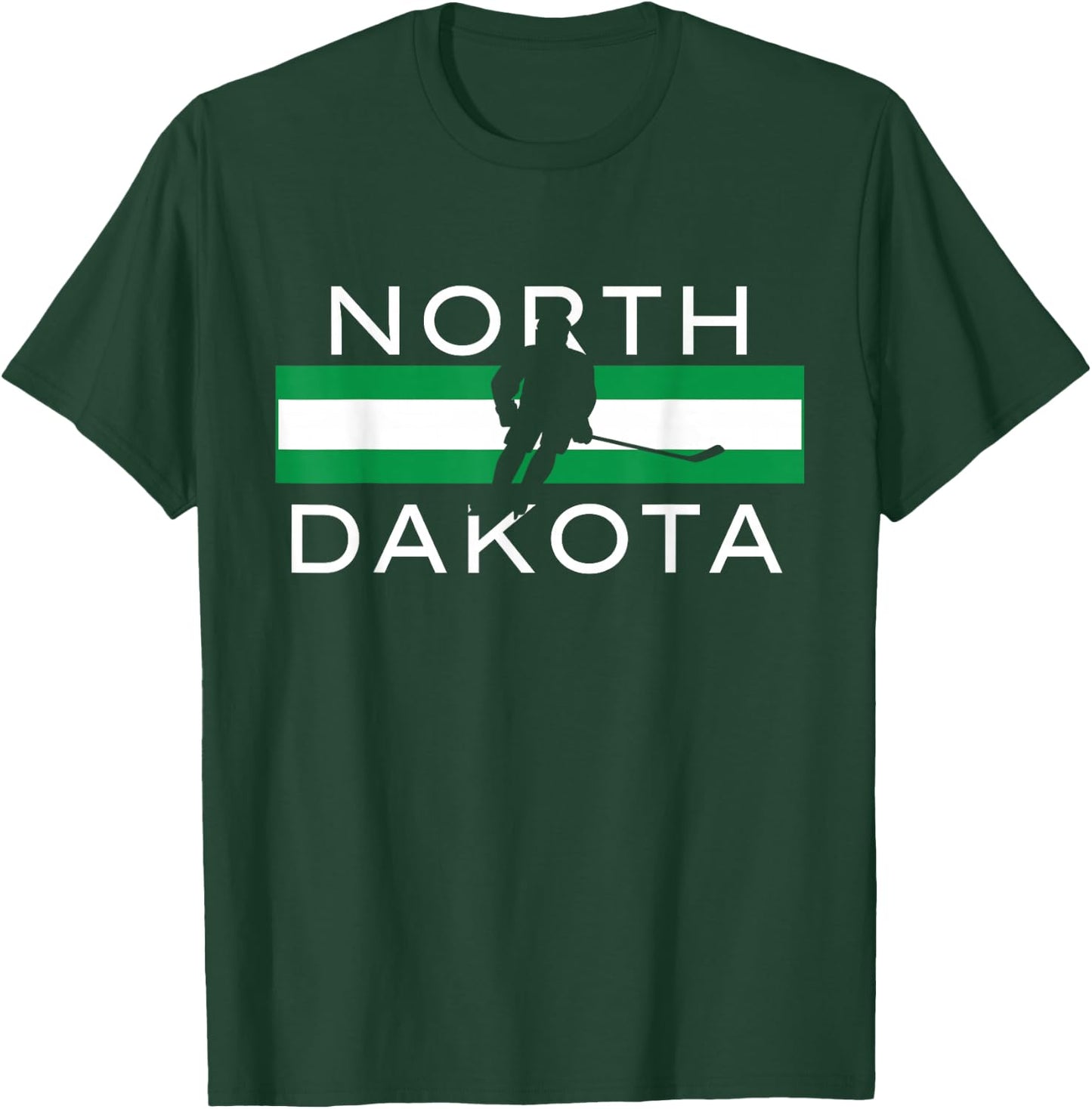 North Dakota Ice Hockey Player Forward Coach Team State Gift T-Shirt - T-Shirt | Forest