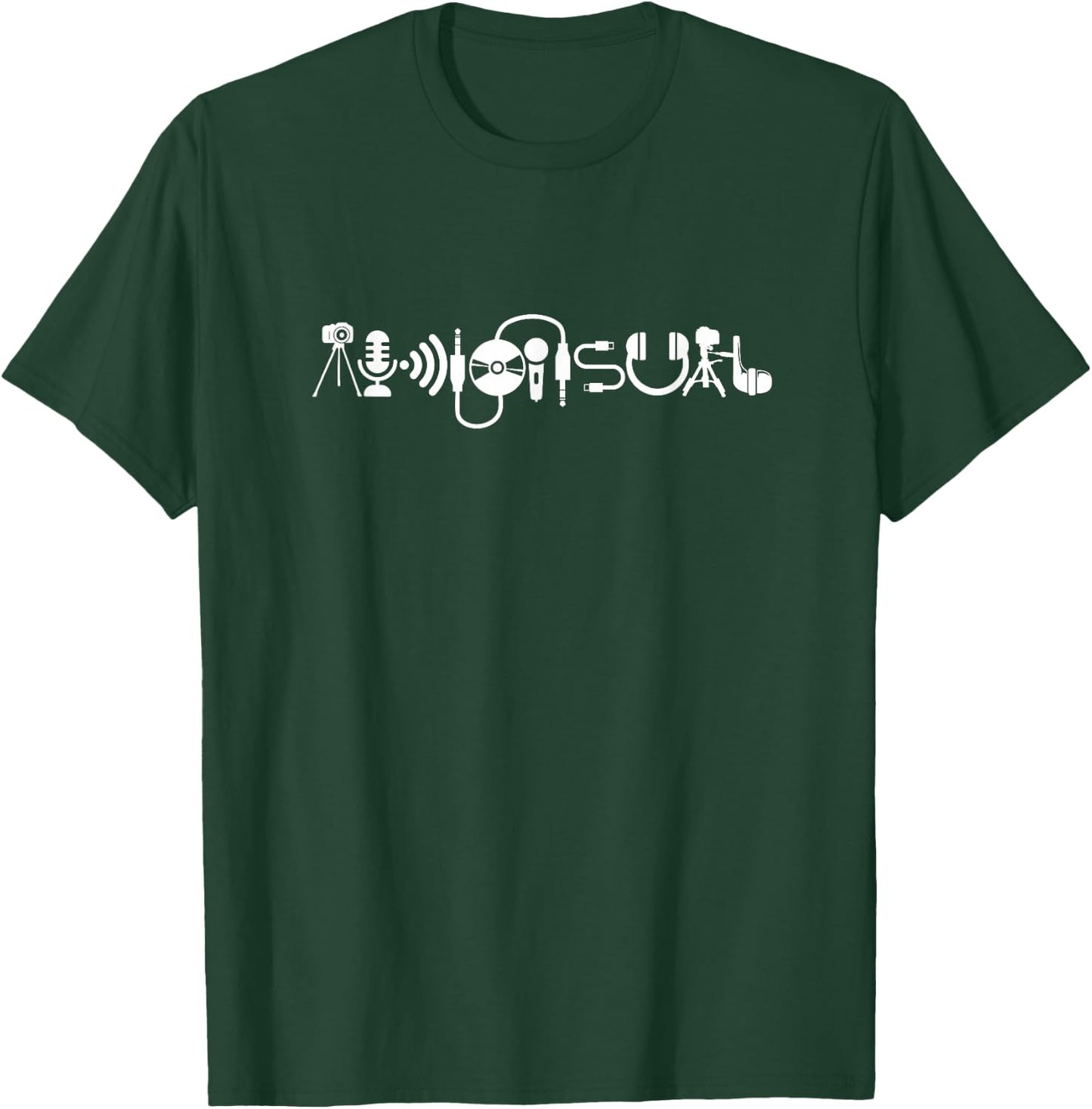 AV Tech Audio Visual Spelled with Symbols - Sound Recording T-Shirt - T-Shirt | Forest