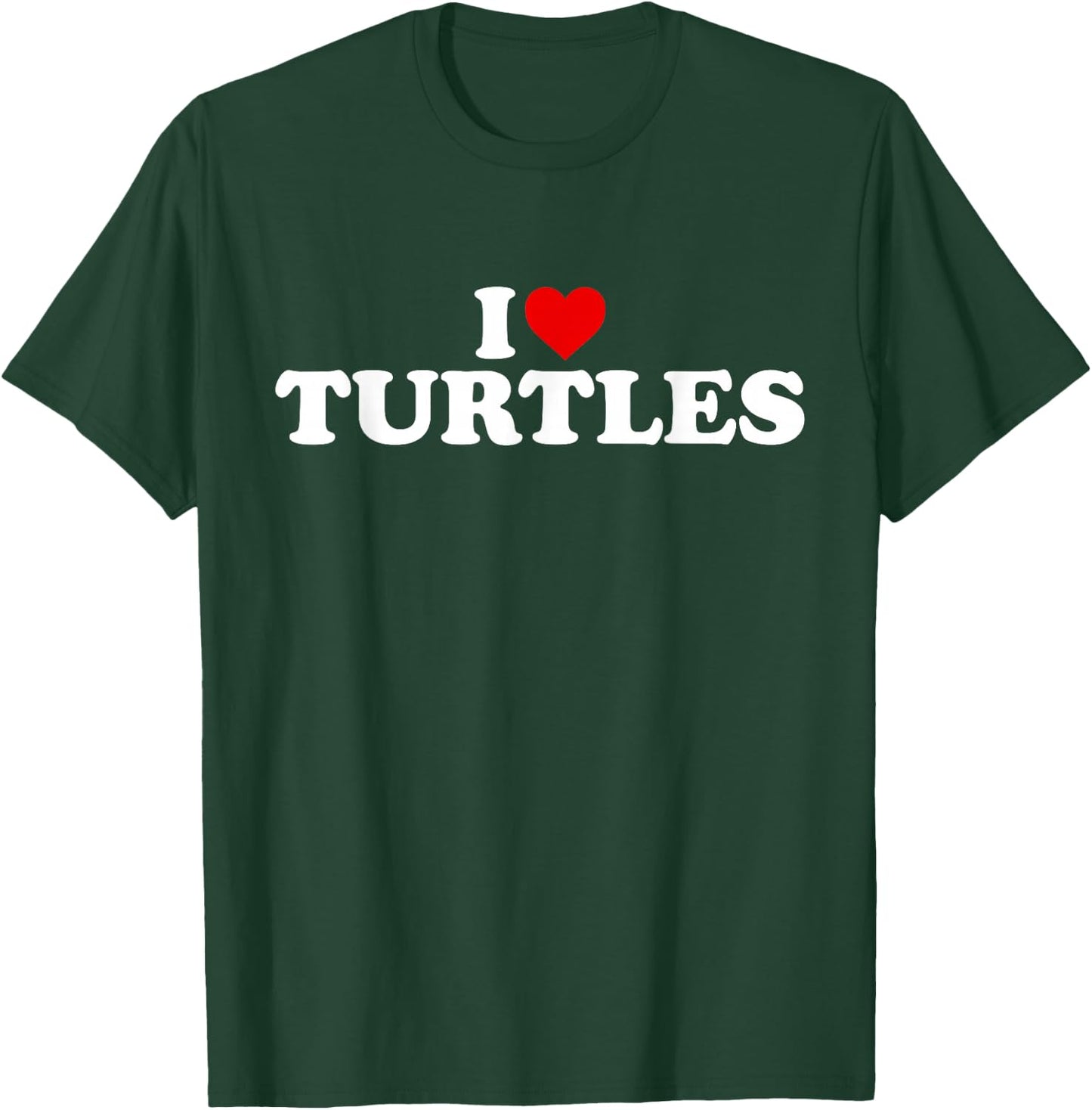 I Love Turtles - Heart T-Shirt - T-Shirt | Forest