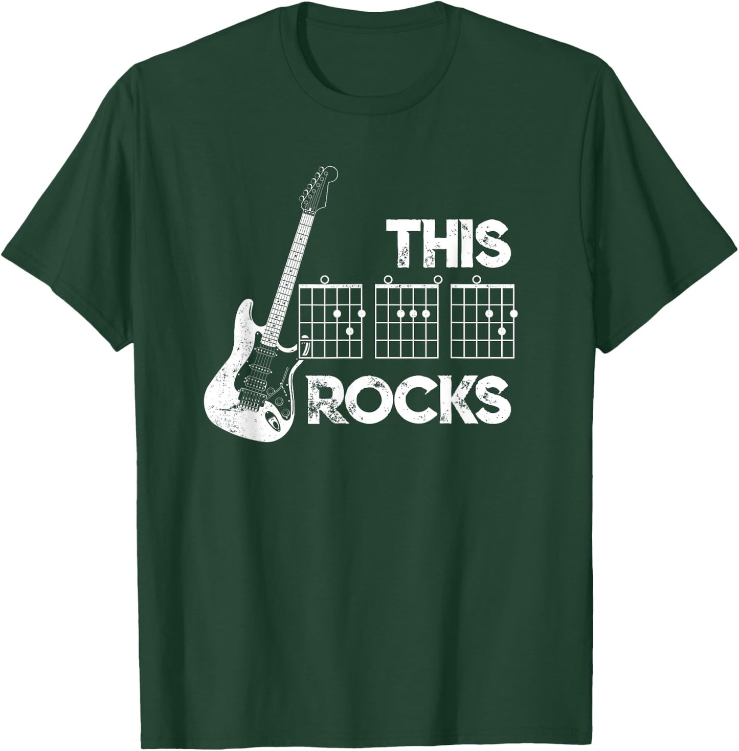 This DAD Rocks Guitar Chords - Guitarist Fathers Day T-Shirt - T-Shirt | Forest