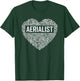 Aerialist Gifts Heart Aerial Yoga Lover Gift Yogi T-Shirt - T-Shirt | Forest