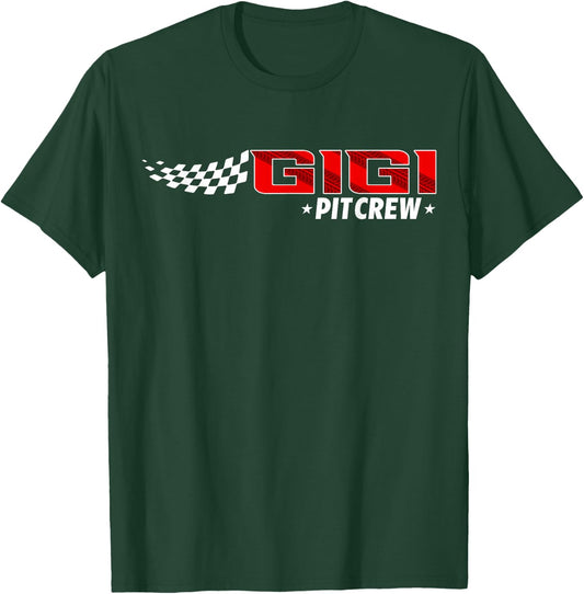 Race Car Birthday Party Racing Family Gigi Pit Crew T-Shirt - T-Shirt | Forest