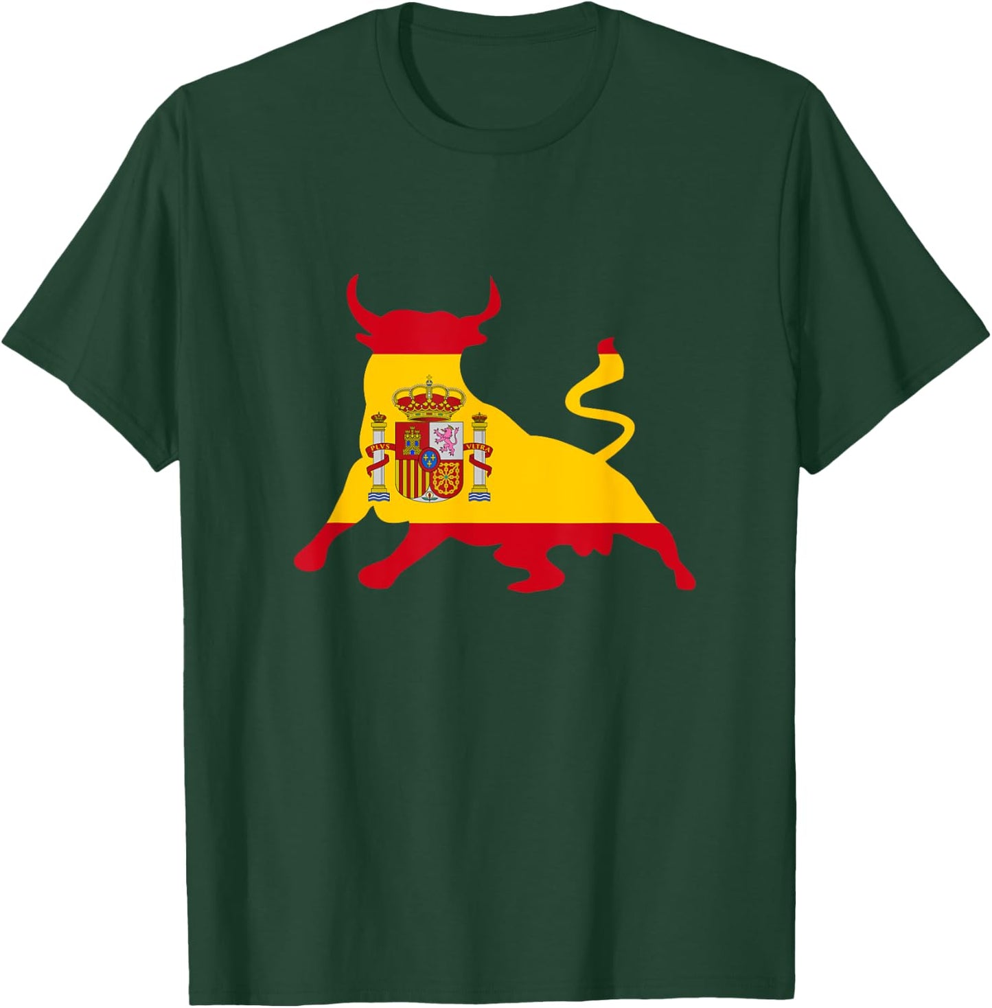 Spanish Flag Bull Fighting Running with the Bulls Spain T-Shirt - T-Shirt | Forest