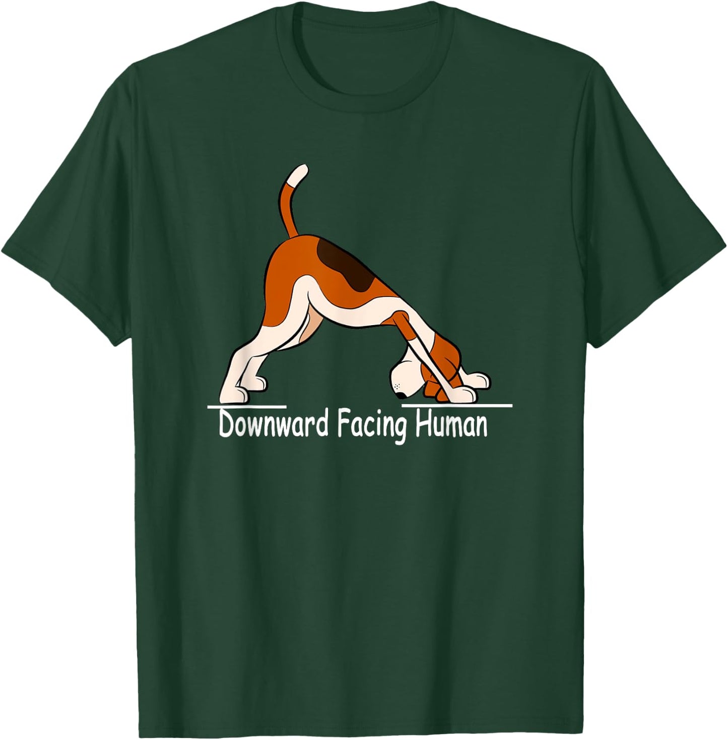 Downward Facing Human | Funny Yoga T-Shirt - T-Shirt | Forest
