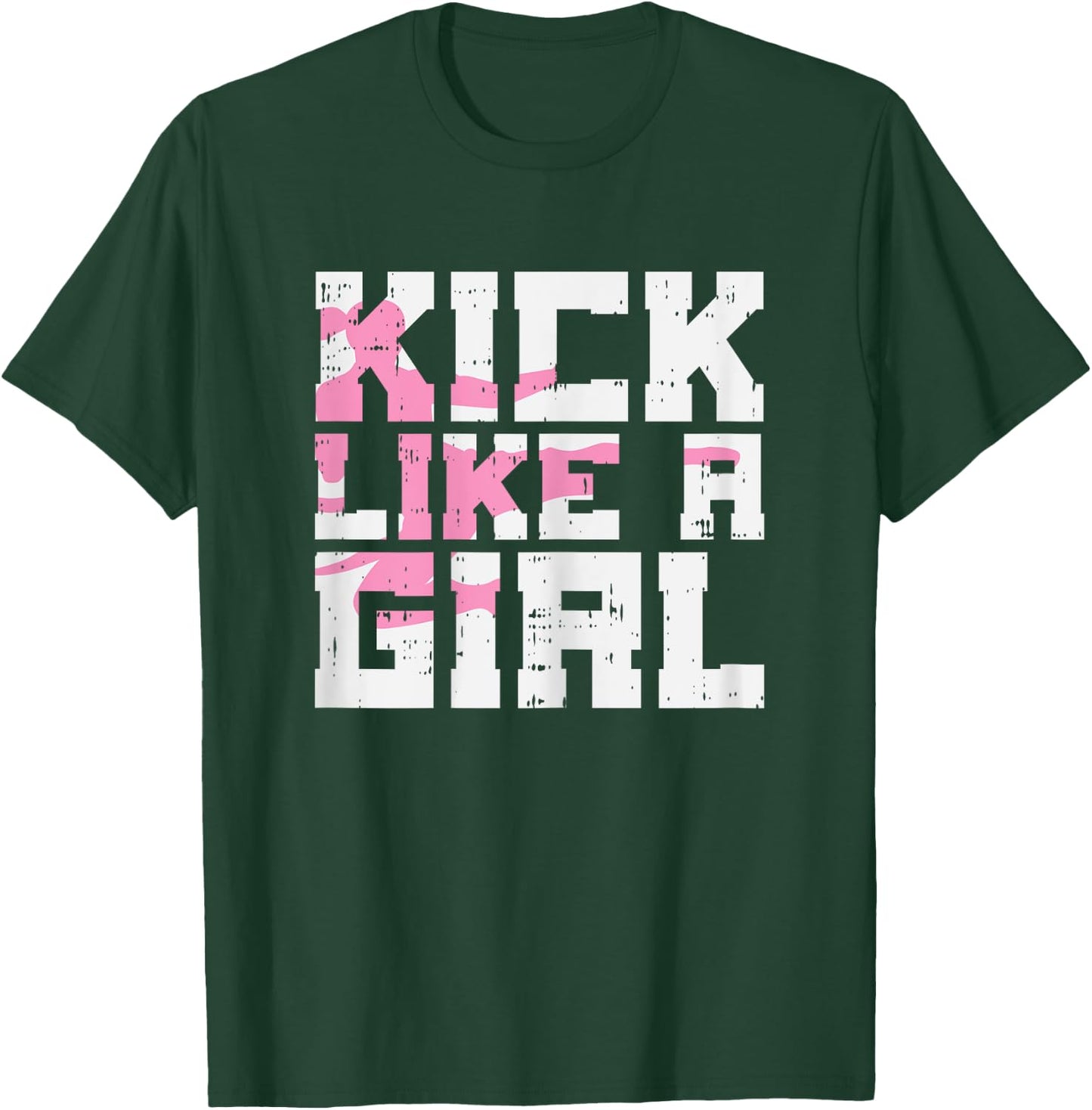 Kick Like Girl Karate Taekwondo Kung Fu Martial Arts Gift T-Shirt - T-Shirt | Forest