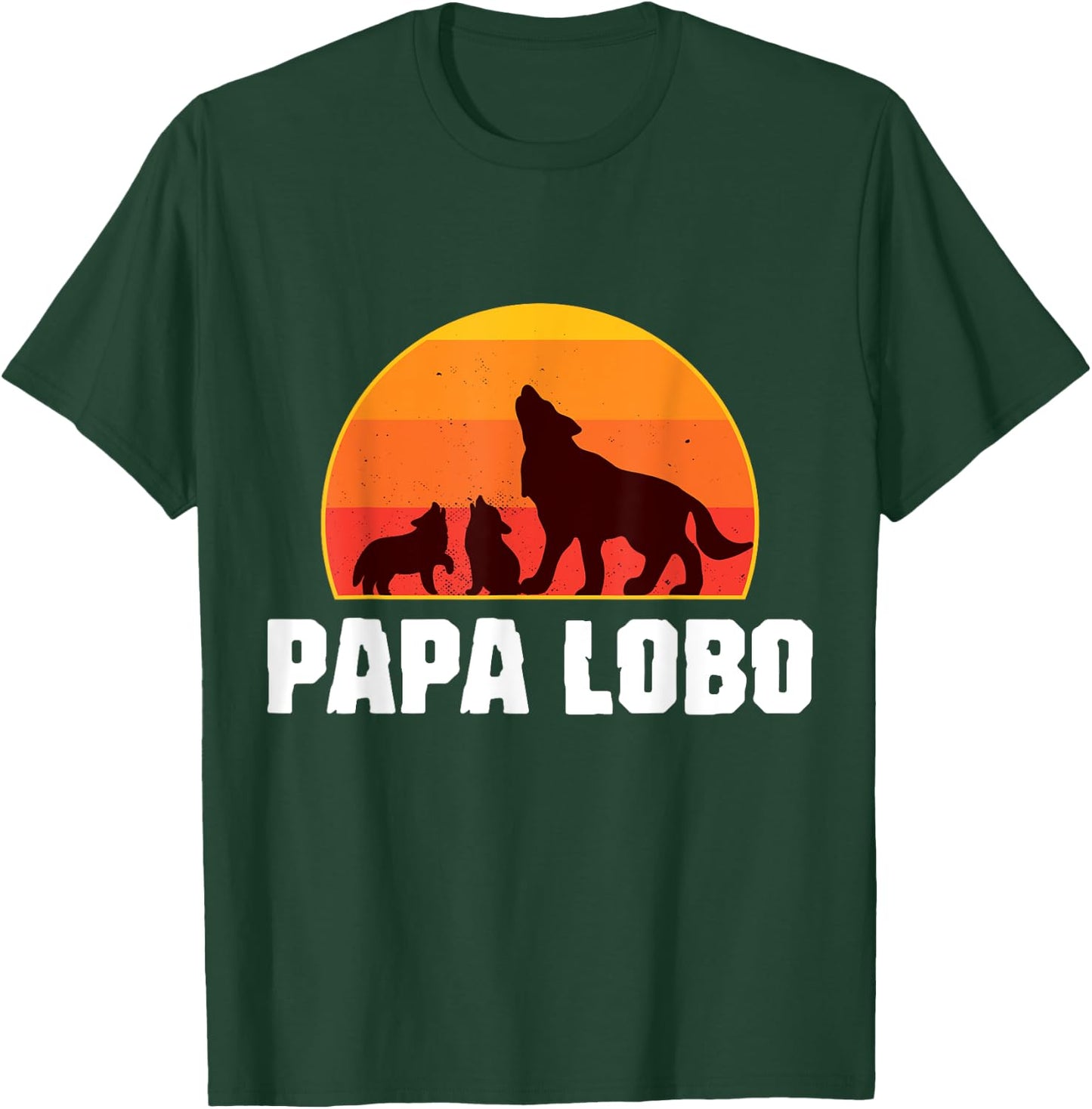 Spanish Wolf Dad - Papa Lobo - Father of Twins T-Shirt - T-Shirt | Forest