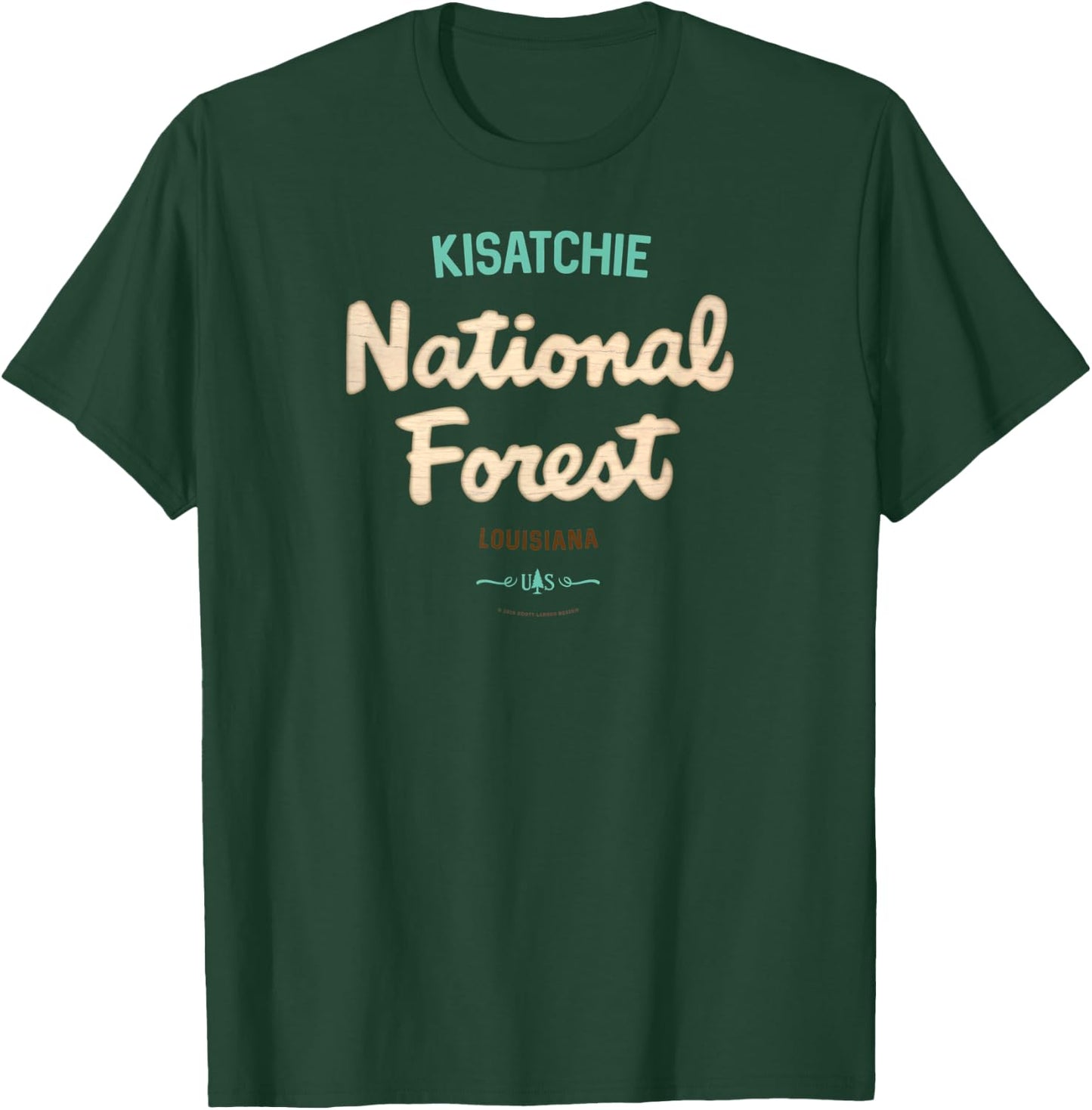 Kisatchie National Forest Louisiana USFS Script Logo T-Shirt - T-Shirt | Forest