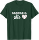 Baseball Sis Sister Love Heart Baseball Sports T-Shirt - T-Shirt | Forest